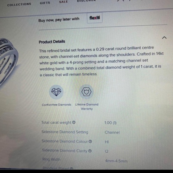 Wedding ring set 10KT White gold - Picture 10 of 17